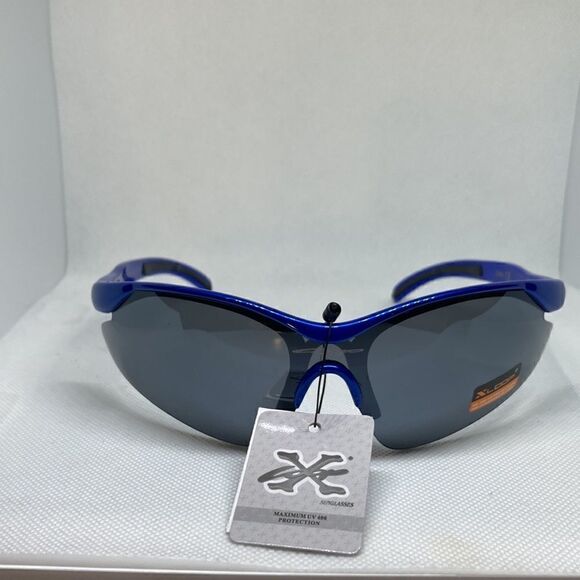 X-Loop Mens Semi-Rimless Dark Lens Sunglasses - Picture 2 of 3